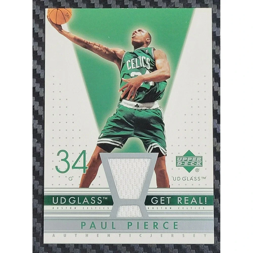 2002-03 UD GALSS PAUL PIERCE GET REAL! GAME USED JERSEY CARD